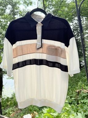 VTG Classics by Palmland Shirt Mens SZ XL Banded Waist Short Sleeve Polo Golf